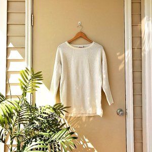 -CALVIN KLEIN Cream Knit Sweater